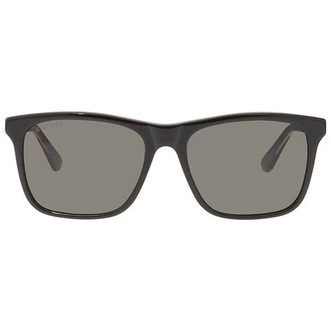 gucci gg0381s 007 57|Gucci Polarized Grey Square Men's Sunglasses GG0381SN 007 .